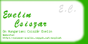 evelin csiszar business card